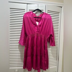 Magenta Midi Dress